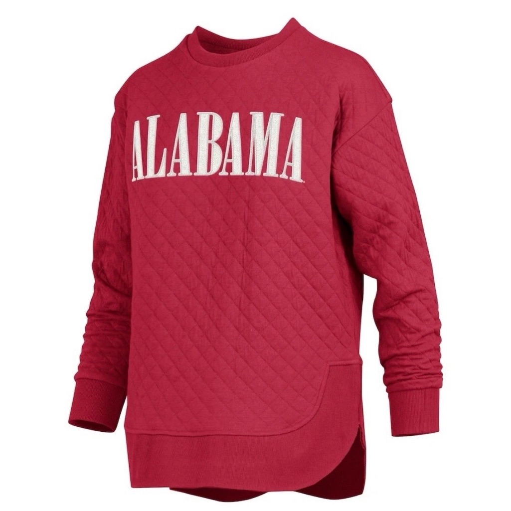Alabama Crimson Tide Quilted Women's Sweatshirt Size Medium Nwt